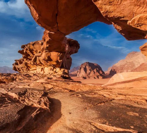Dramatic landscape of Wadi Rum